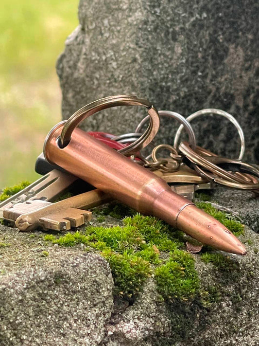 Bullet Keychain with Bronze Clip | Handmade from Real 7.62×54R Cartridge | Symbolic Gift from Ukraine