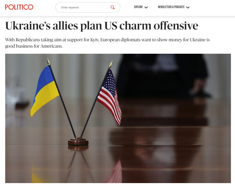 European politicians are planning a trip to the United States to secure support for Ukraine, according to Politico.