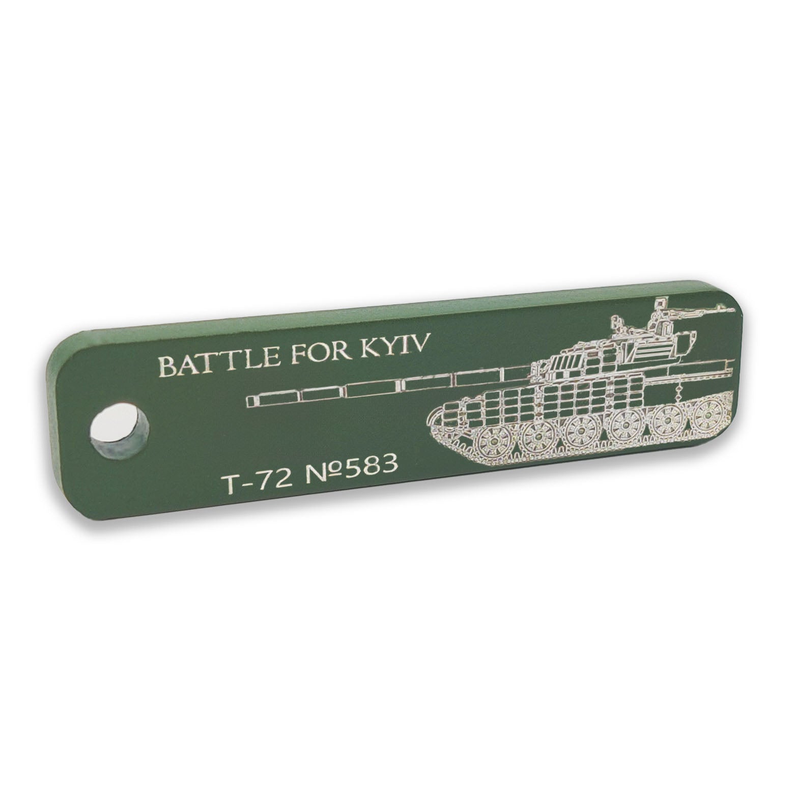 Real Ukrainian Tank Fragment Keychain | Unique Gift