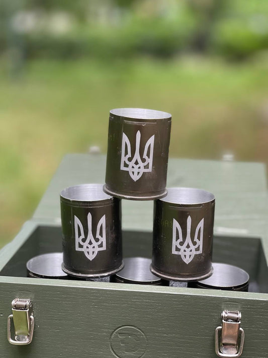 Shot Glass Set | Made from Real Grenade Launcher Shells | Handcrafted in Ukraine